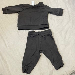 h&m gray set, size 3 months
